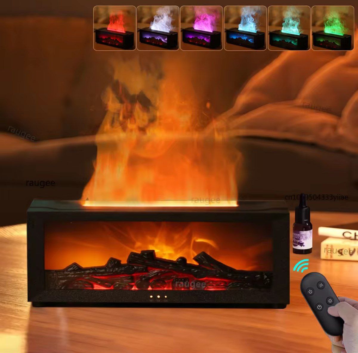 Home & Garden Hub™ Air Humidifier Essential Oils Humidifiers Home Aroma Humidifier Flame Automatic Fragrance Diffuser With LED Light Remote Control
