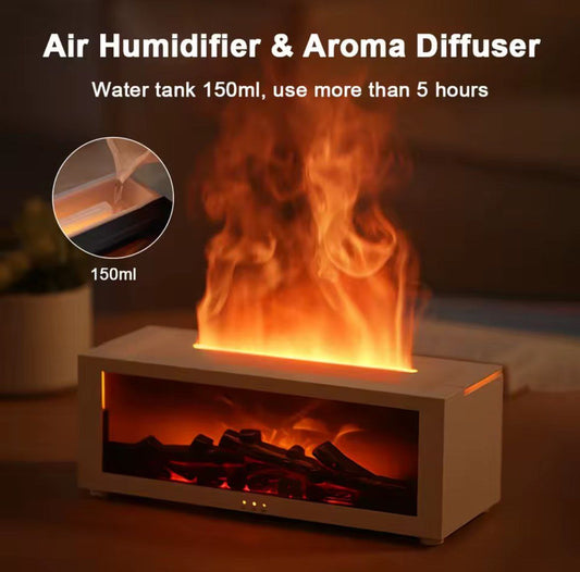 Home & Garden Hub™ Air Humidifier Essential Oils Humidifiers Home Aroma Humidifier Flame Automatic Fragrance Diffuser With LED Light Remote Control