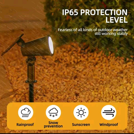 Home & Garden Hub™ 9 LED Solar Spot Lights IP65 Waterproof Outdoor RGB Solar Landscape Lights Brightness Adjustable for Garden Yard Palm Trees