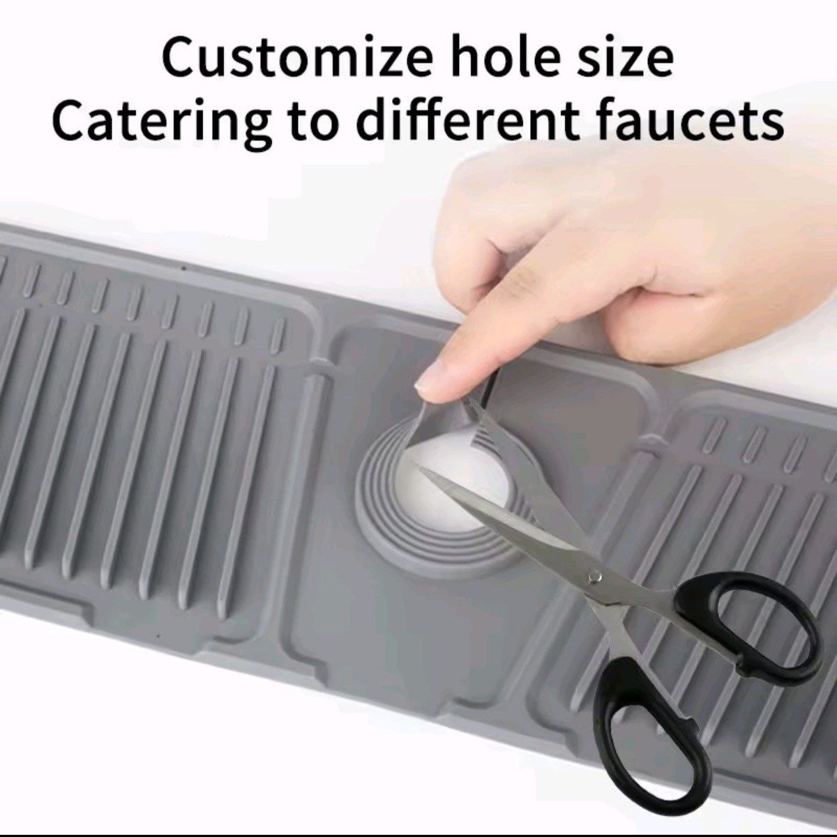 Home & Garden Hub™ Kitchen Silicone Faucet Mat Faucet Water Catcher Mat Sink Splash Pad Countertop Protector Bathroom