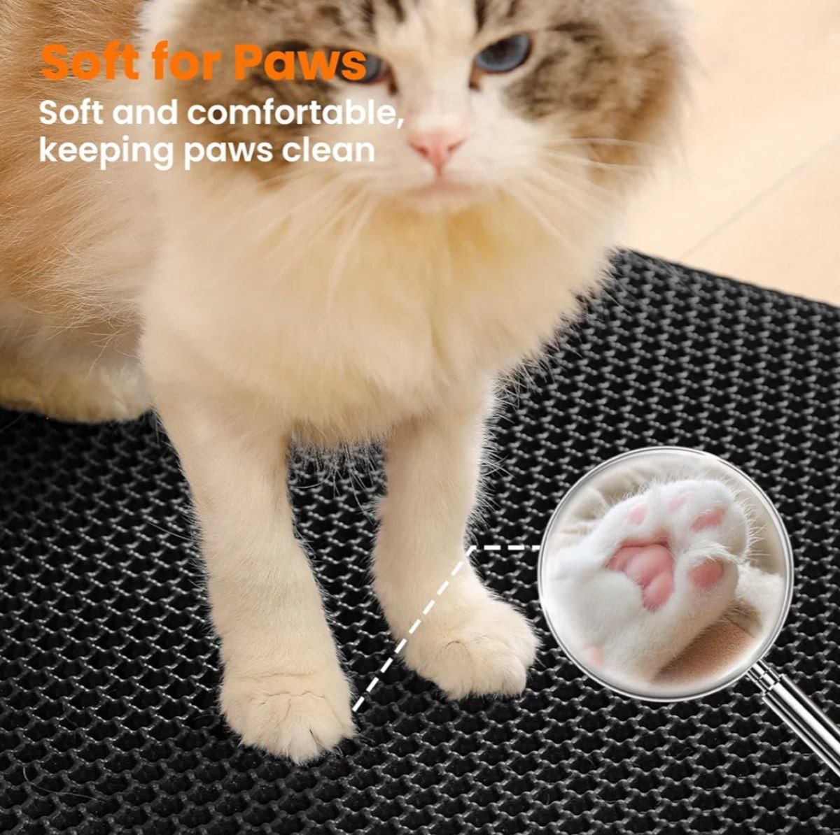 Home & Garden Hub™ Cat Litter Mat Double Layer Pet Non Slip Big Pet Litter Box Filter MatWear Resistant Waterproof Anti-slip Cat Litter Mat