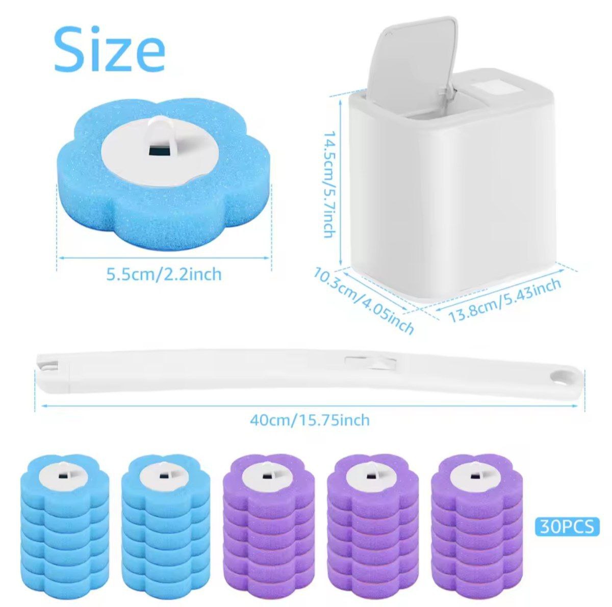 Home & Garden Hub™  Toilet Brush With Disposable 
