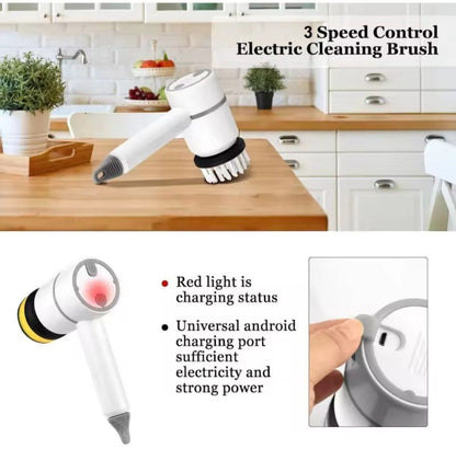 Electric Cleaning Brush Multi-functional Home USB Rechargeable Electric Rotary Scrubber Household Appliances Cleaning Gadget 2/4/6