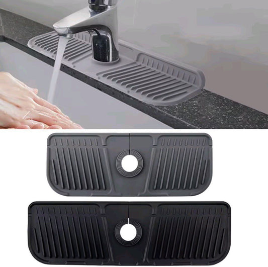 Home & Garden Hub™ Kitchen Silicone Faucet Mat Faucet Water Catcher Mat Sink Splash Pad Countertop Protector Bathroom