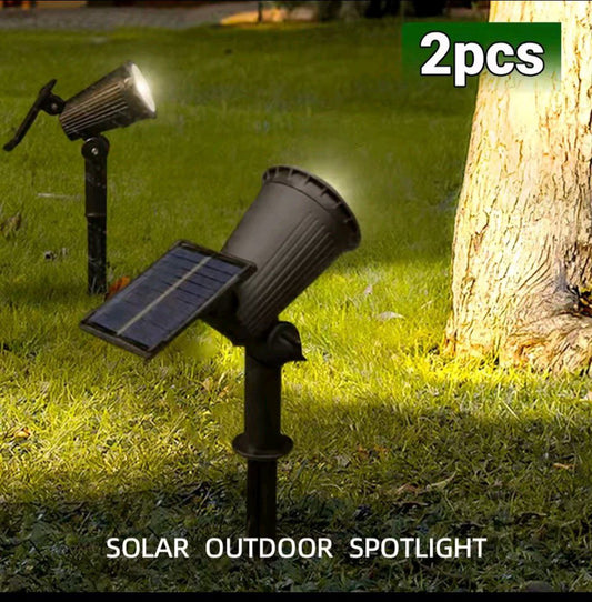 Home & Garden Hub™ 9 LED Solar Spot Lights IP65 Waterproof Outdoor RGB Solar Landscape Lights Brightness Adjustable for Garden Yard Palm Trees
