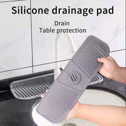 Home & Garden Hub™ Kitchen Silicone Faucet Mat Faucet Water Catcher Mat Sink Splash Pad Countertop Protector Bathroom