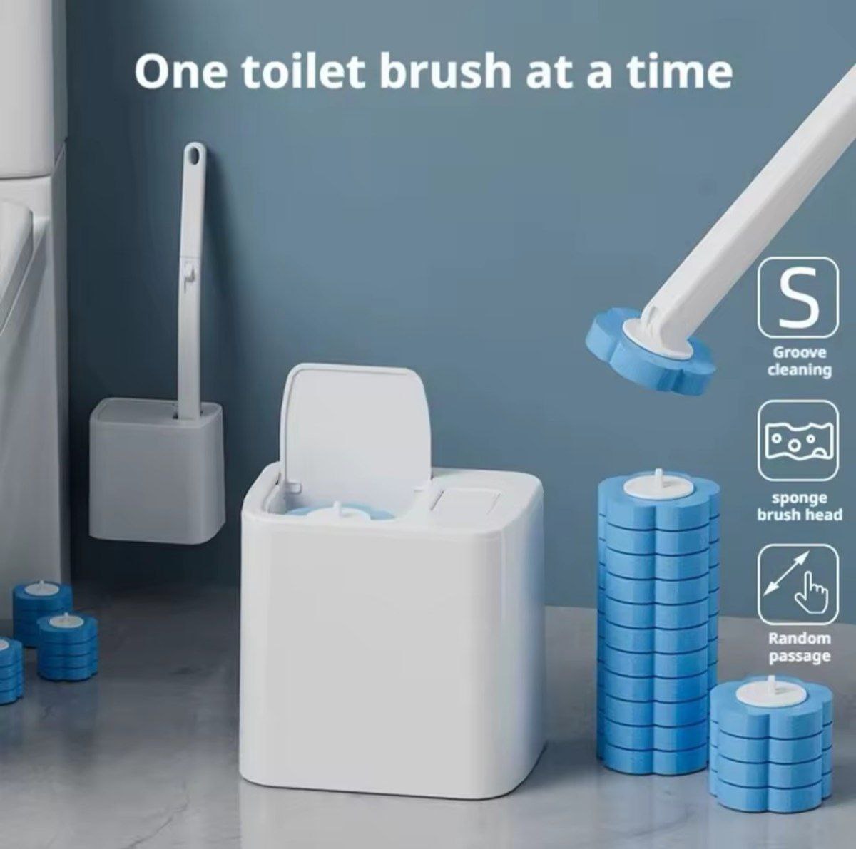 Home & Garden Hub™  Toilet Brush With Disposable 
