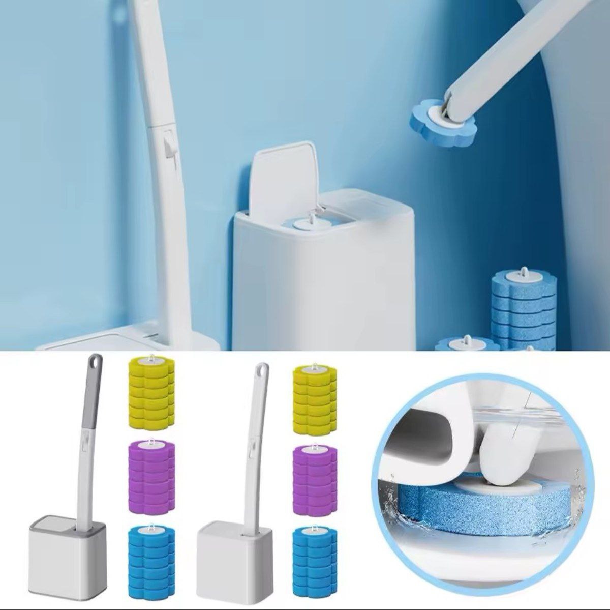Home & Garden Hub™  Toilet Brush With Disposable 