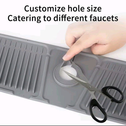Home & Garden Hub™ Kitchen Silicone Faucet Mat Faucet Water Catcher Mat Sink Splash Pad Countertop Protector Bathroom