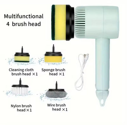 Electric Cleaning Brush Multi-functional Home USB Rechargeable Electric Rotary Scrubber Household Appliances Cleaning Gadget 2/4/6