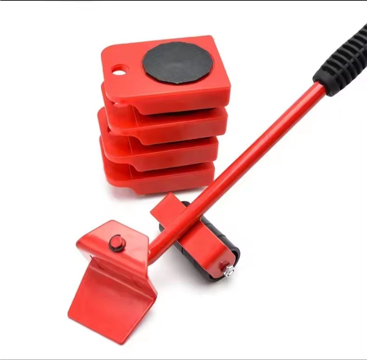 Home & Garden Hub™ Furniture Mover Tool Set Heavy Stuffs Mover Roller with Wheel Bar Moving Device Lifting Helper Furniture Moving Transport Tools