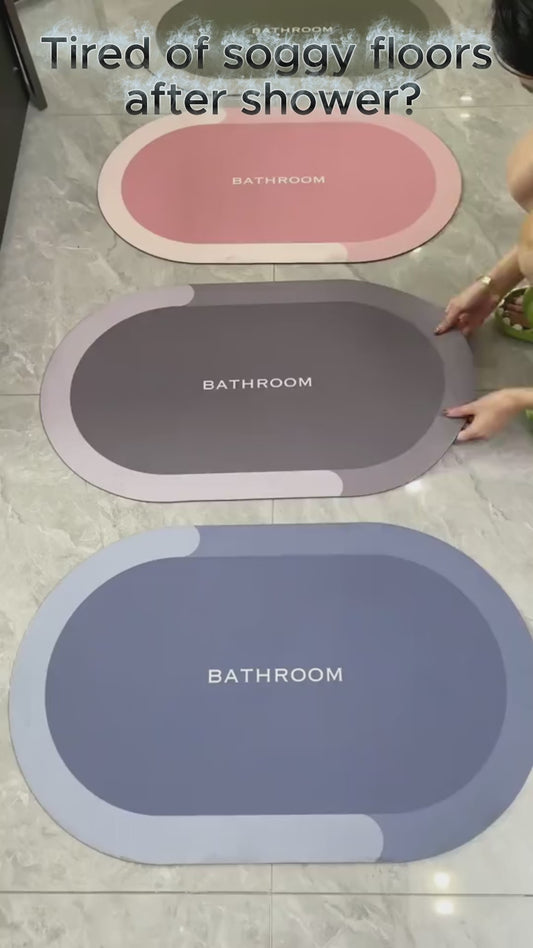 Home & Garden Hub™ Super Absorbent Floor Bath Shower Mat Quick Drying Bathroom Rug and Mat Set Door Toilet Carpet Non-slip Kitchen Home Oil-proof